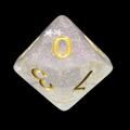 TDSO Confetti White Wizard D10 Dice