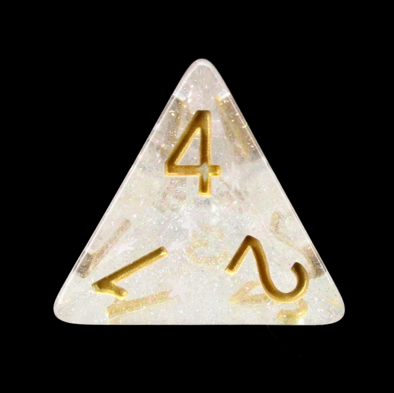 TDSO Confetti White Wizard D4 Dice