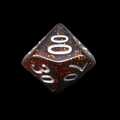 HALF PRICE CLEARANCE TDSO Glitter Dark Amber Percentile Dice