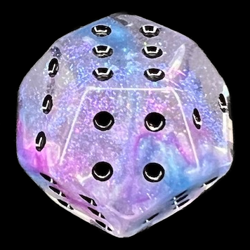 DodecaDice Double D6 Luminous Ceremonial Chrome 12 Sided Spot D6 Dice