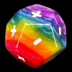 DodecaDice Double Fate/Fudge Layer Rainbow 12 Sided Dice Set (4)