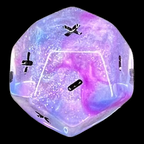 DodecaDice Double Fate/Fudge Luminous Ceremonial Chrome 12 Sided Dice Set (4)