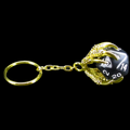 TDSO Dragon Claw Dice Keyring - Gold with Pearl Black & White D20 Dice