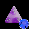 TDSO Duel Amethyst & White Glow in the Dark D4 Dice