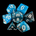 TDSO Duel Black & Blue 7 Dice Polyset