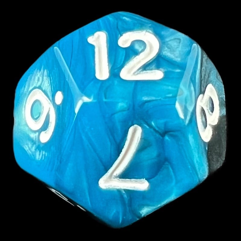 TDSO Duel Black & Blue D12 Dice