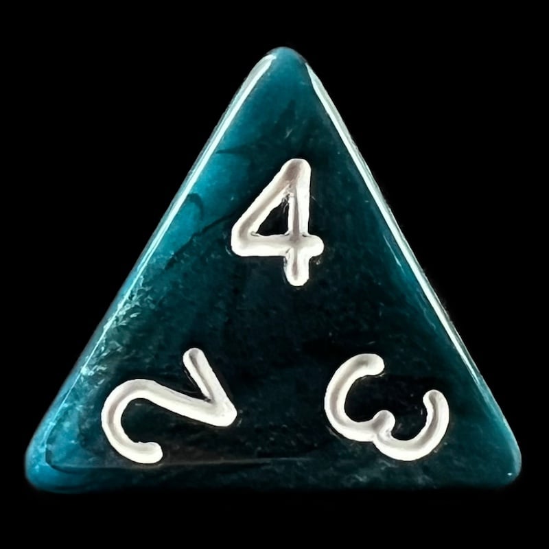 TDSO Duel Black & Blue D4 Dice
