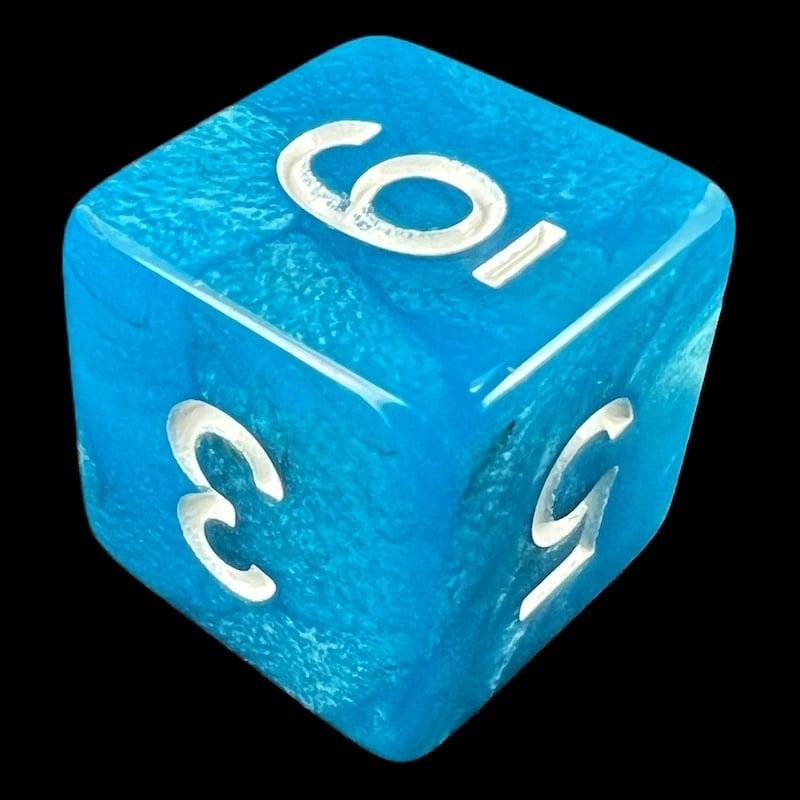 TDSO Duel Black & Blue D6 Dice