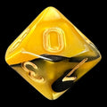 TDSO Duel Black & Gold D10 Dice