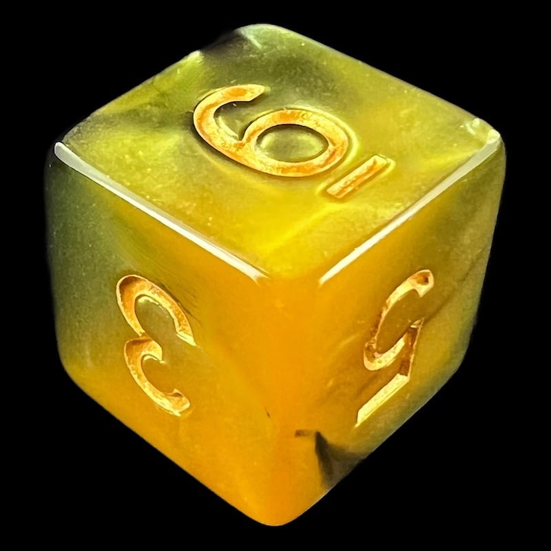 TDSO Duel Black & Gold D6 Dice