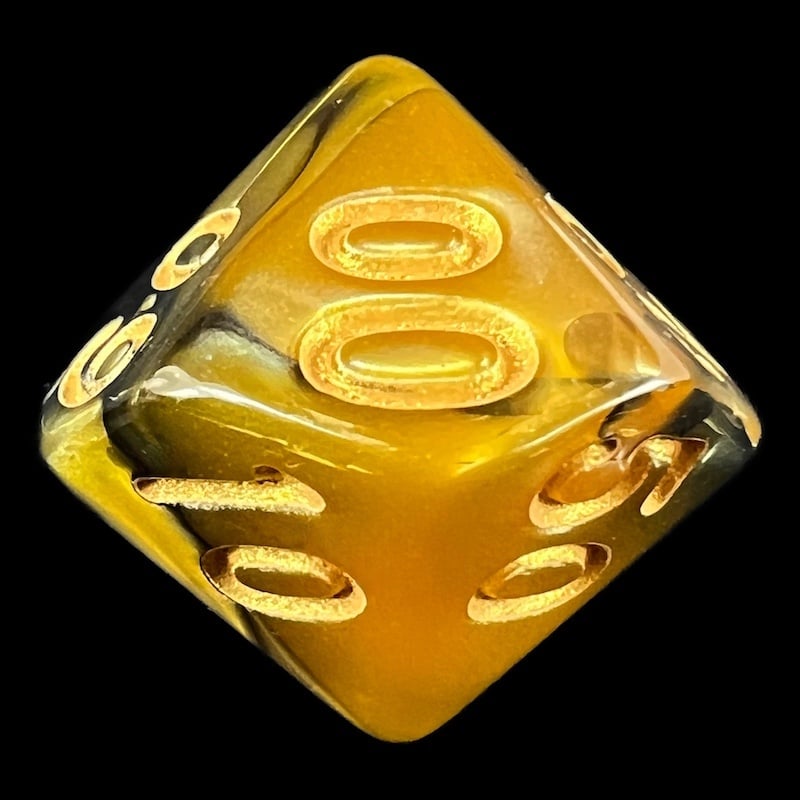 TDSO Duel Black & Gold Percentile Dice