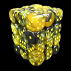 TDSO Duel Black & Gold With Yellow 36 x D6 Dice Set