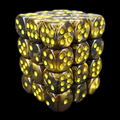 TDSO Duel Black & Golden With Yellow 36 x D6 Dice Set