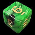 TDSO Duel Black & Green D6 Dice