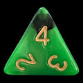 TDSO Duel Black & Green D4 Dice