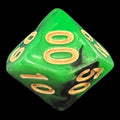 TDSO Duel Black & Green Percentile Dice