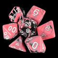 TDSO Duel Black & Pink 7 Dice Polyset