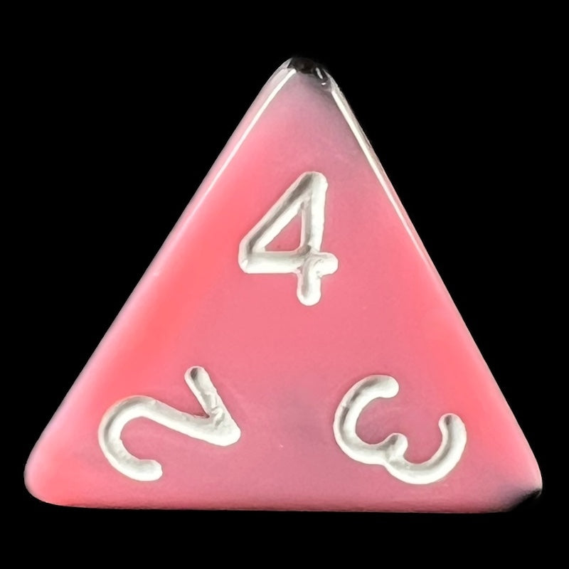 TDSO Duel Black & Pink D4 Dice