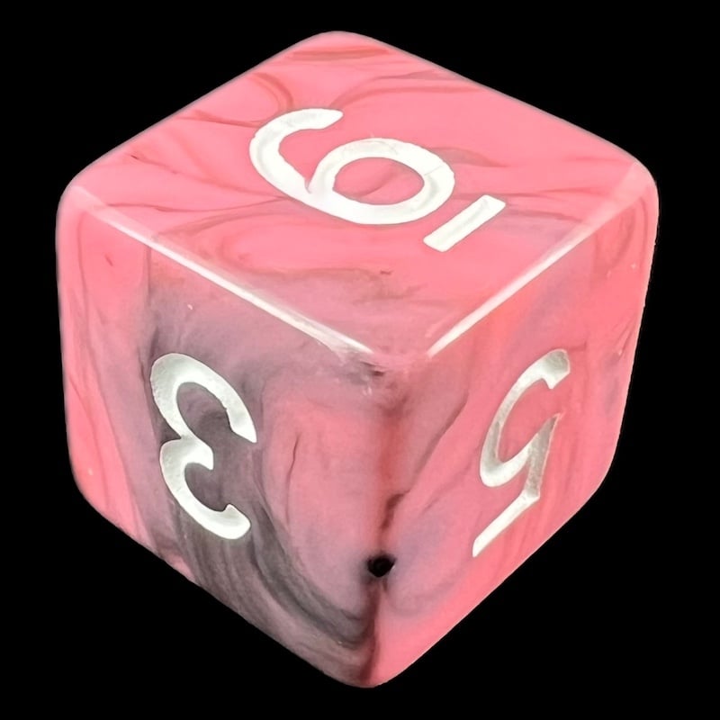 TDSO Duel Black & Pink D6 Dice
