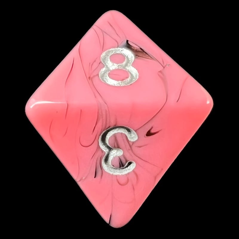 TDSO Duel Black & Pink D8 Dice
