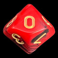 TDSO Duel Black & Red With Gold D10 Dice