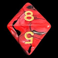 TDSO Duel Black & Red With Gold D8 Dice