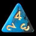 TDSO Duel Black & Teal D4 Dice