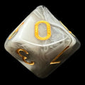 TDSO Duel Black & White D10 Dice