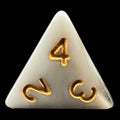 TDSO Duel Black & White with Gold D4 Dice