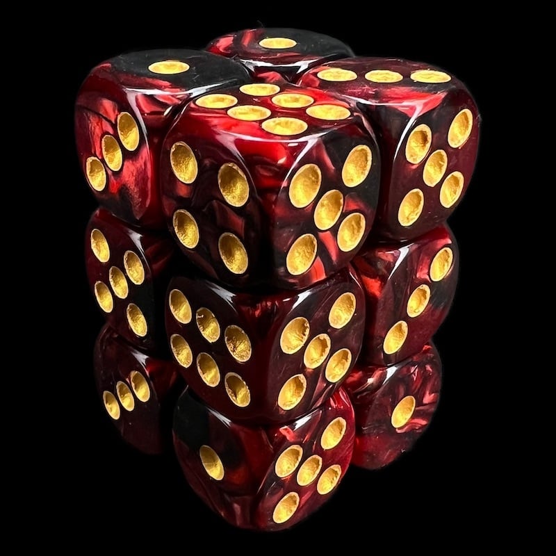 TDSO Duel Blood & Shadow 12 x D6 Dice Set