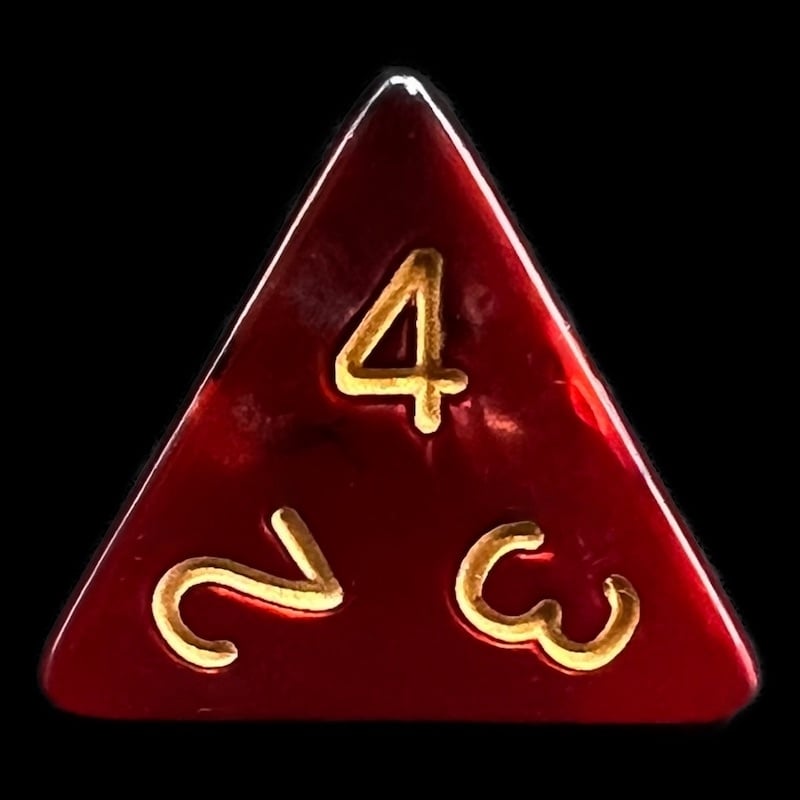 TDSO Duel Blood & Shadow D4 Dice