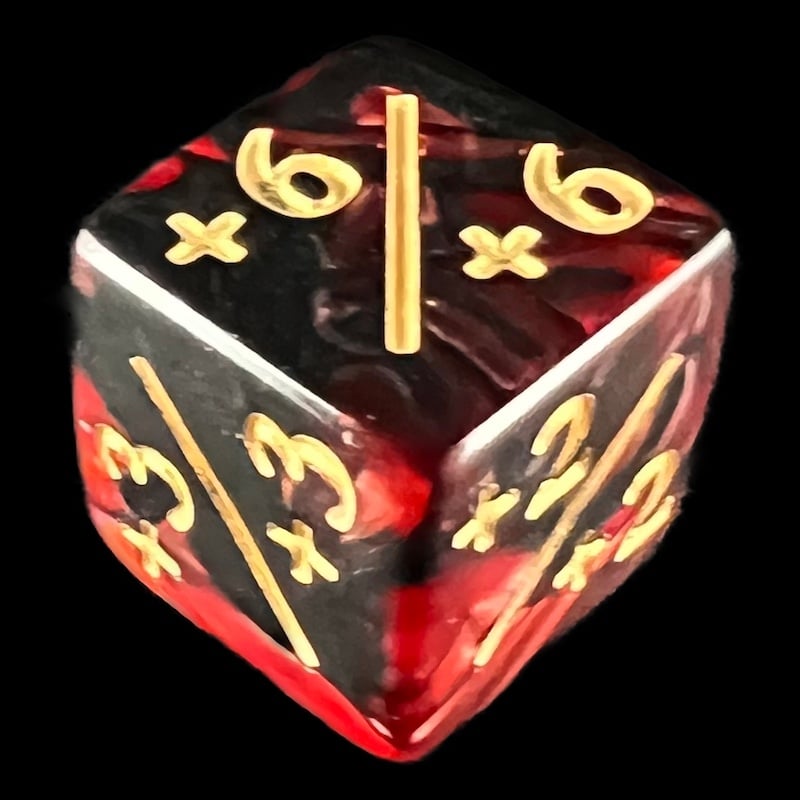 TDSO Duel Blood & Shadow Positive Counter D6 Dice