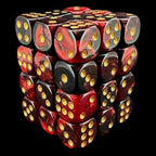 TDSO Duel Blood & Shadow with Gold 36 x D6 Dice Set