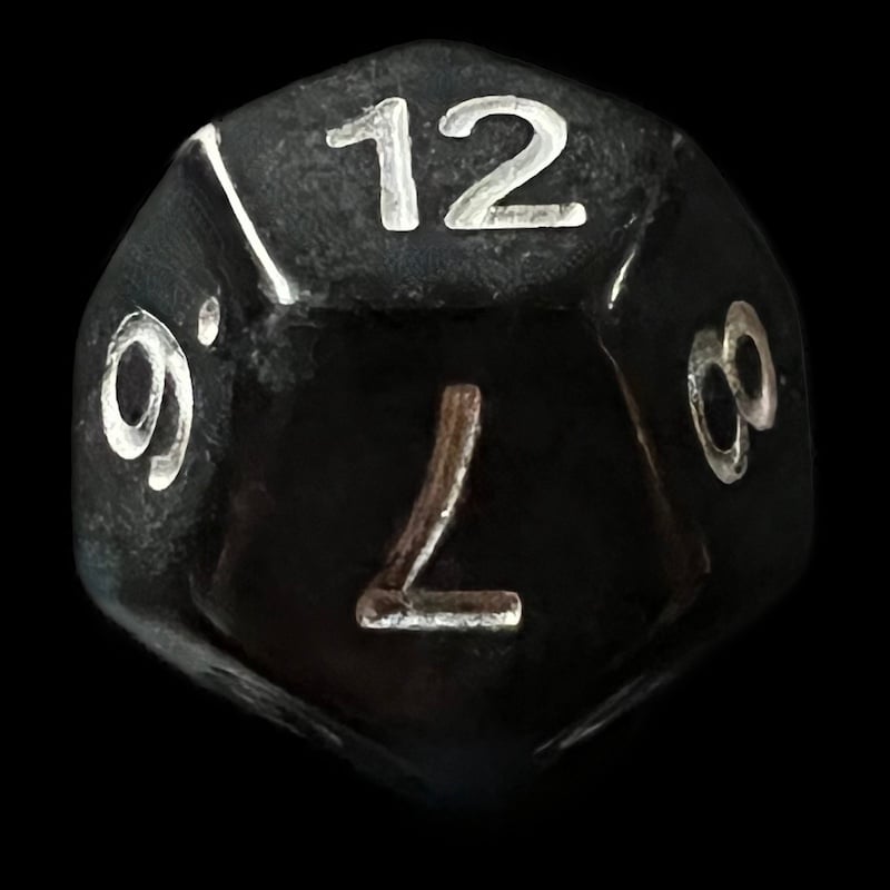 HALF PRICE CLEARANCE TDSO Duel Blue Dawn Glow in the Dark D12 Dice