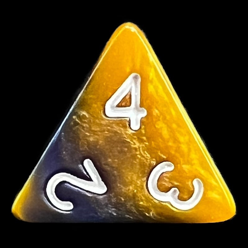 TDSO Duel Blue & Gold D4 Dice