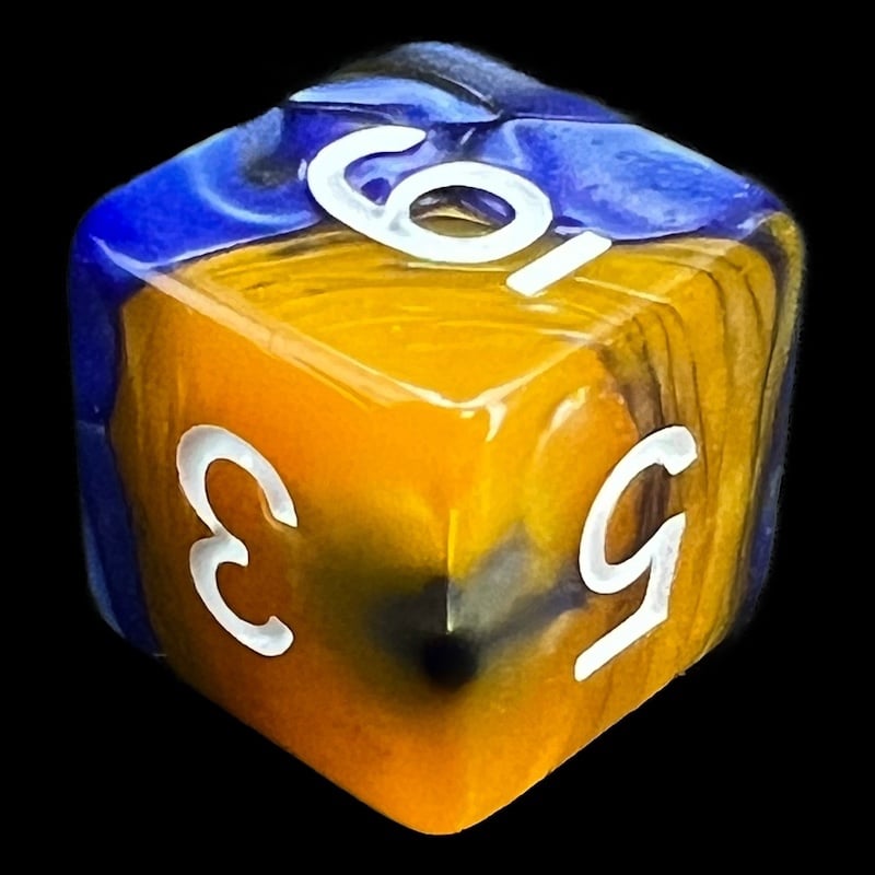 TDSO Duel Blue & Gold D6 Dice