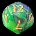 TDSO Duel Blue & Green D12 Dice