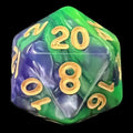 TDSO Duel Blue & Green D20 Dice