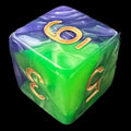 TDSO Duel Blue & Green D6 Dice