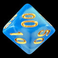 HALF PRICE CLEARANCE TDSO Duel Blue & Light Blue Percentile Dice