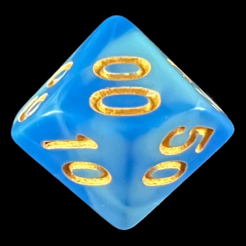 HALF PRICE CLEARANCE TDSO Duel Blue & Light Blue Percentile Dice