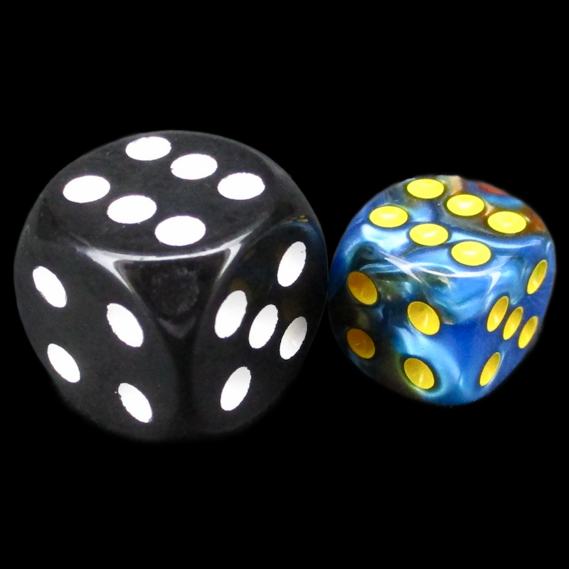 TDSO Duel Red & Teal With Yellow 36 x D6 Dice Set