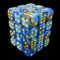 TDSO Duel Red & Teal With Yellow 36 x D6 Dice Set