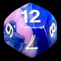 TDSO Duel Blue & Pink D12 Dice