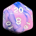 TDSO Duel Blue & Pink D20 Dice
