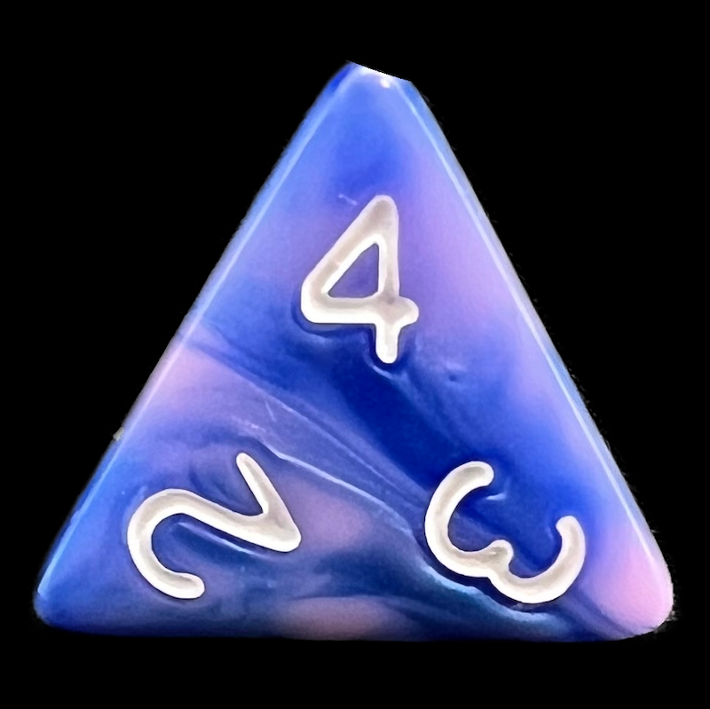 TDSO Duel Blue & Pink D4 Dice