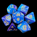 TDSO Duel Blue & Purple 7 Dice Polyset