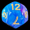 TDSO Duel Blue & Purple D12 Dice