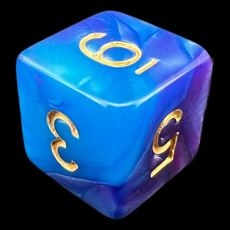 TDSO Duel Blue & Purple D6 Dice