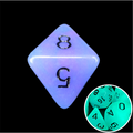 TDSO Duel Blue & Purple Glow in the Dark D8 Dice